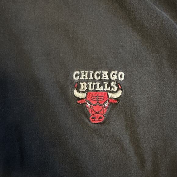 Vintage STARTER Chicago Bulls Long Sleeve Mock Neck T Shirt 90s Black SZ XL - Picture 5 of 11